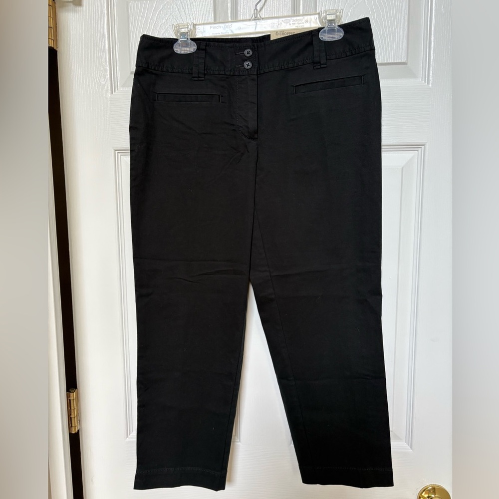 Ann Taylor Loft Women’s Sz 6 Julie Black Curvy Stretch Cropped Pants NEW